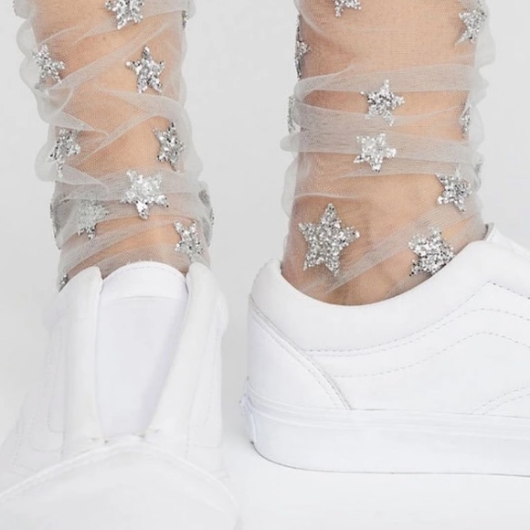 Transparent Mesh Sparkle Socks Lot 3 Pair for $12 - Picture 2 of 6